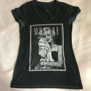 Marilyn Monroe Black and White V-Neck Tee